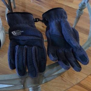The North Face polar fleece gloves kids small